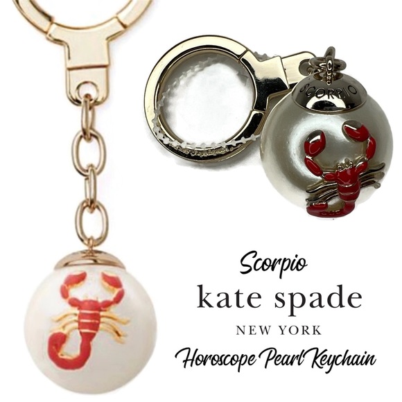 kate spade Accessories - Kate Spade Scorpio Horoscope Pearl Keychain NWOT
